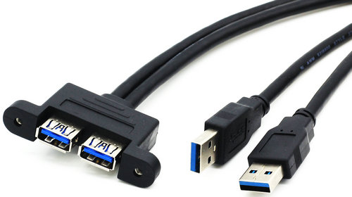 Dual USB 3.0 Male to Female