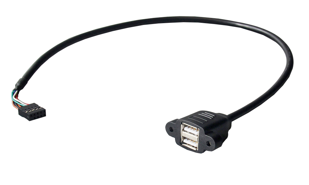 Dupont 9pin to Dual USB 2.0 Socket