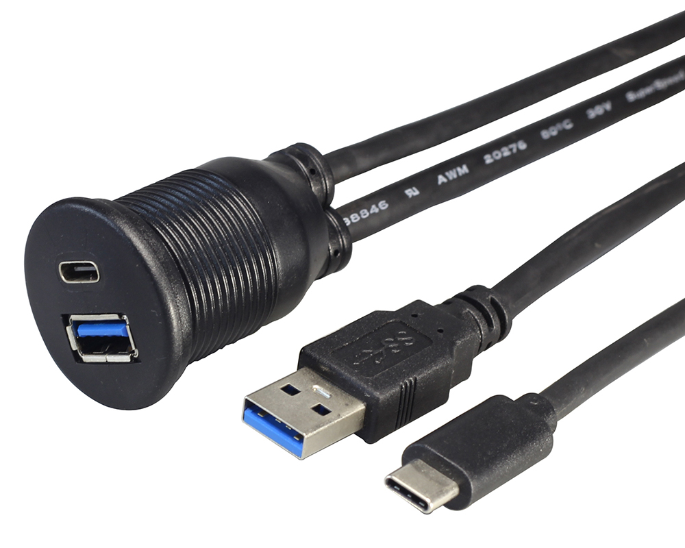 USB 3.0 A+C Male to female