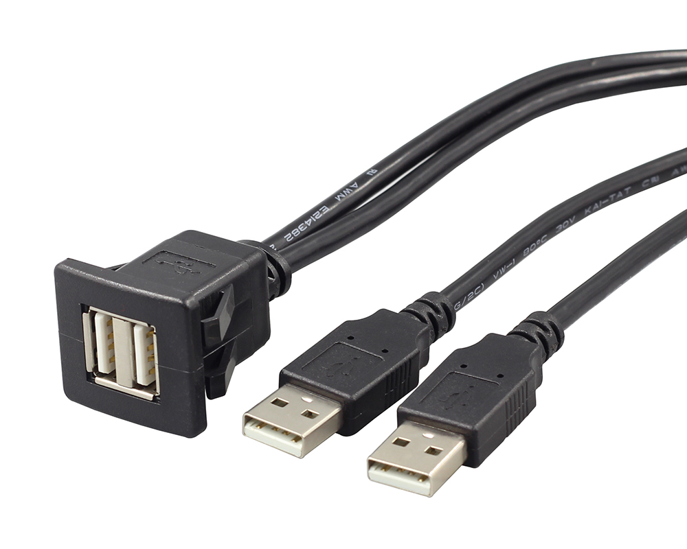 DUAL USB 2.0 Panel Mount cable