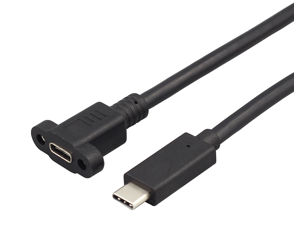 USB C panel mount cable